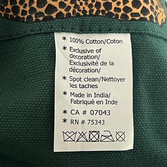 Leopard 100% Cotton Canvas Tote Reusable Tote Bag Cynthia Rowley Animal Print - Picture 5 of 17